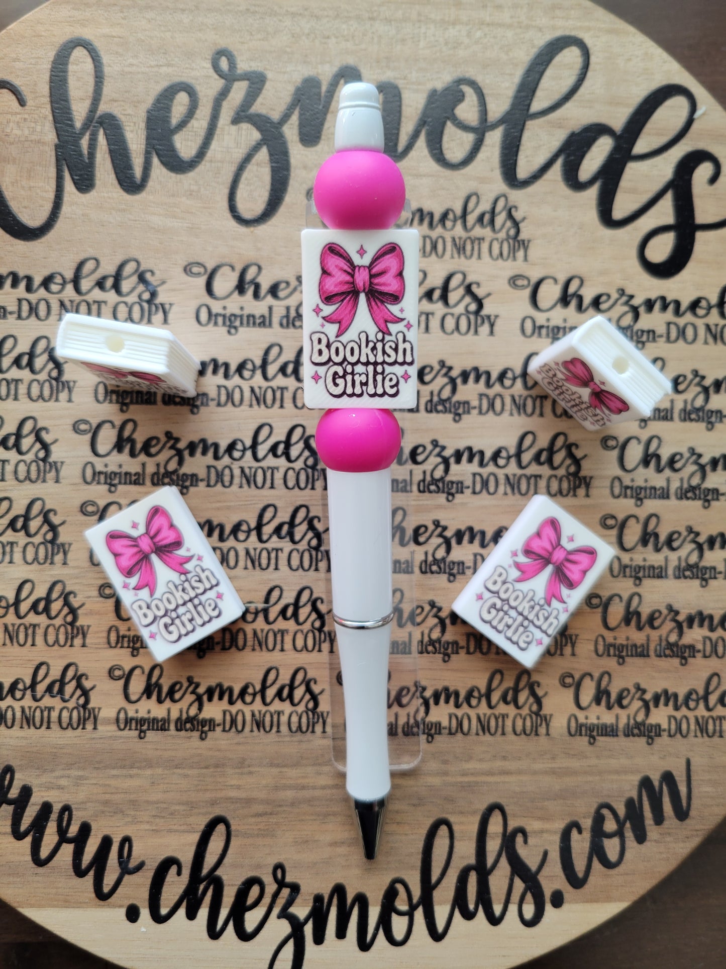 CE 3d printed focal Bead-3d book- bookish girlie