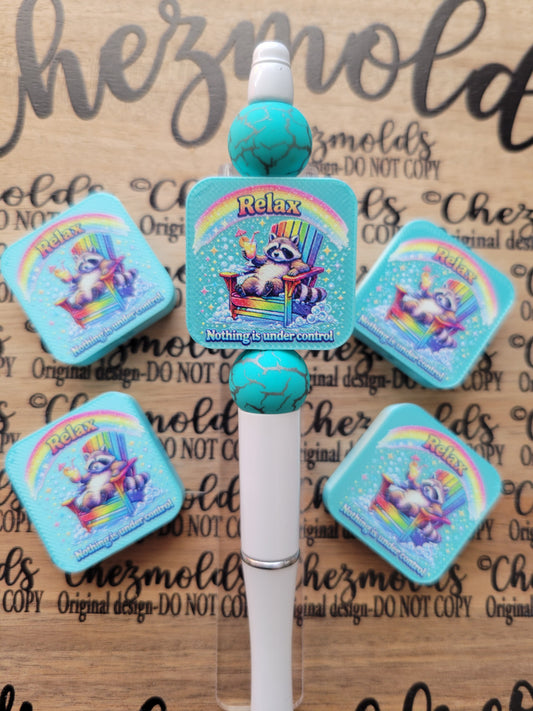 CE 3d printed focal Bead-Relax raccoon- CG exclusive design