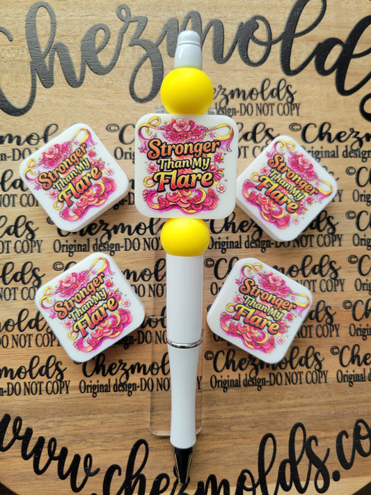 CE 3d printed focal Bead-Stronger than my flare- CG exclusive design