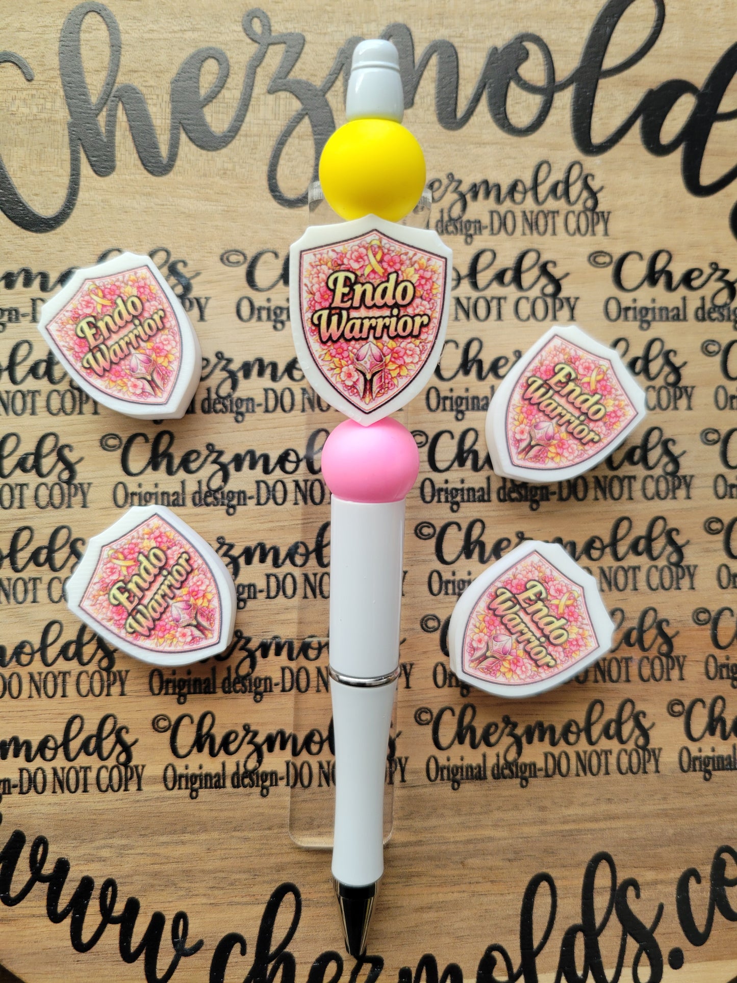 CE 3d printed focal Bead-Endo warrior shield- CG exclusive design