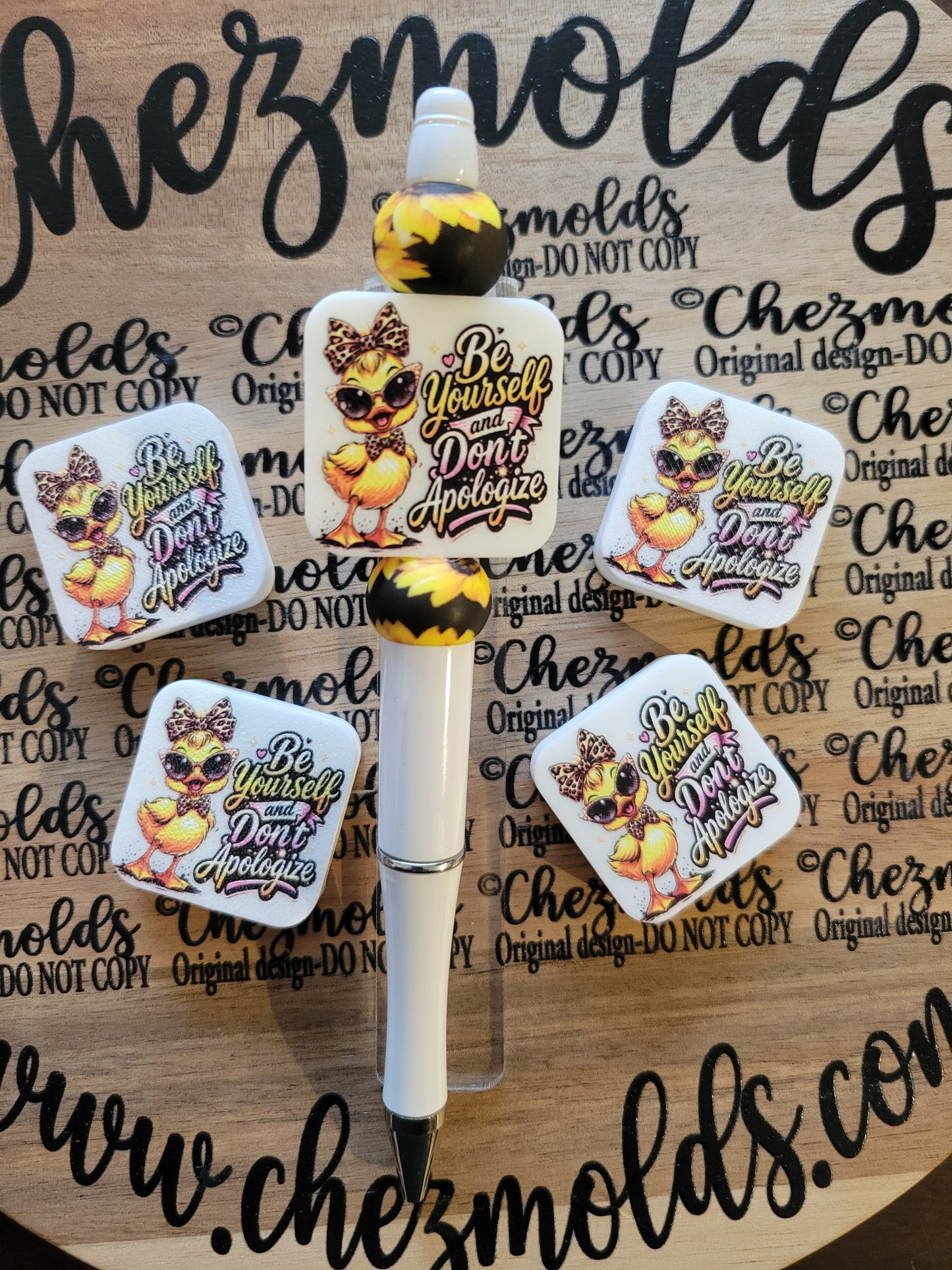 CE 3d printed focal Bead-Be yourself ducky- CG exclusive design