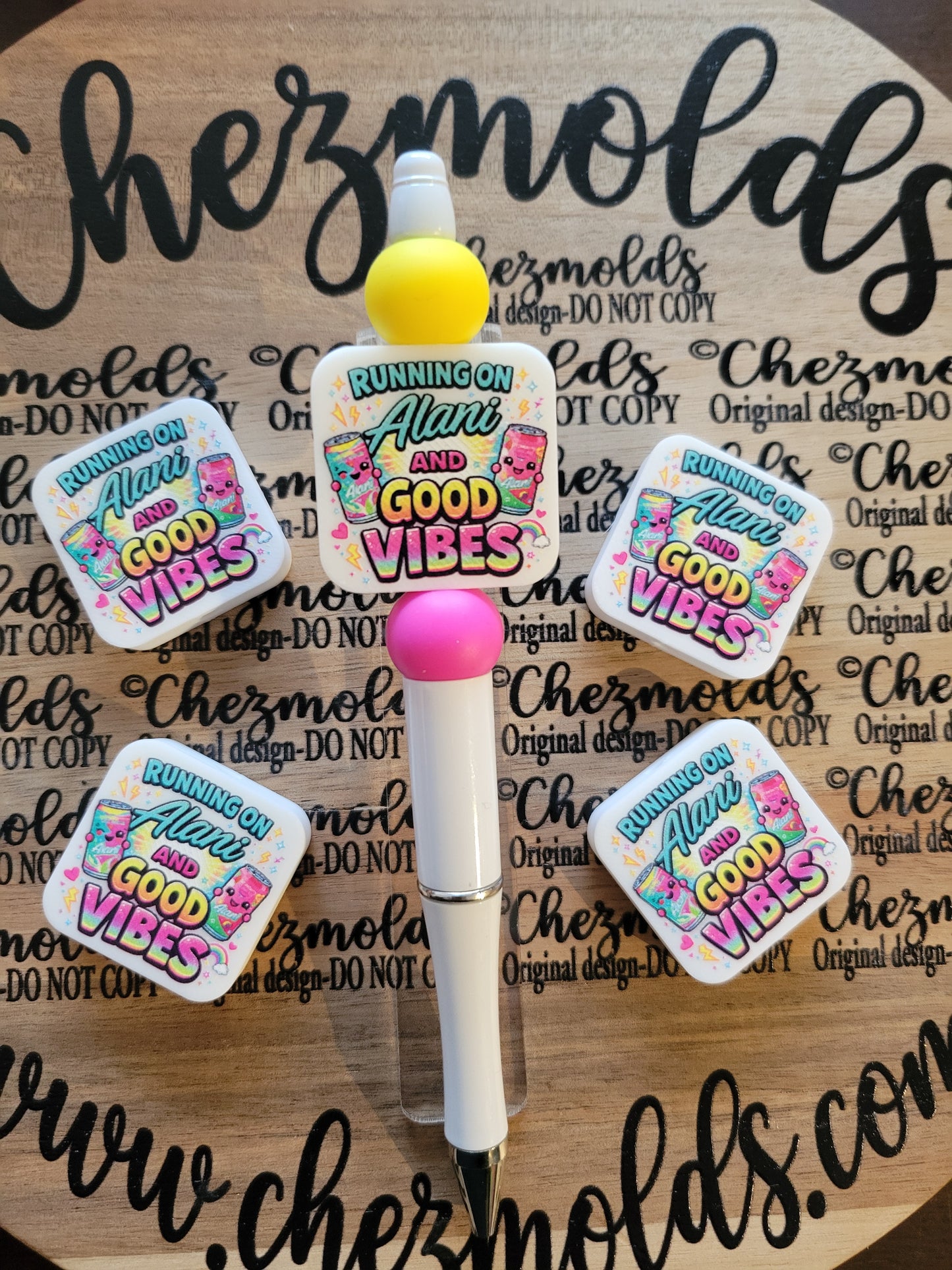 CE 3d printed focal Bead-Alani and good vibes- CG exclusive design