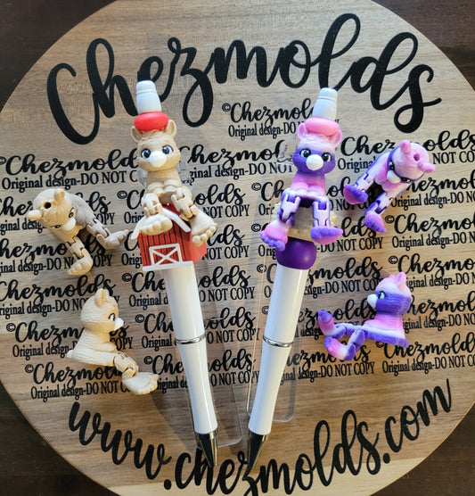 CE 3d printed focal bead-Llamaaaaaaa kicker ( flexy feet )