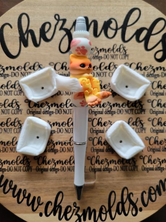 CE 3d printed focal Bead-white animal bed