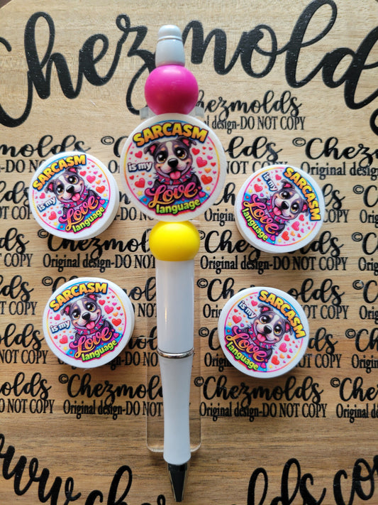 CE 3d printed focal Bead-Dog sarcasm love-CG exclusive design