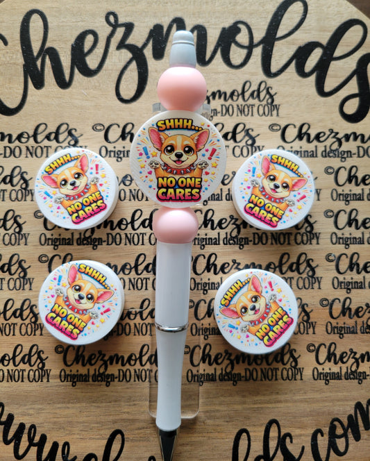 CE 3d printed focal Bead-Shhh dog-CG exclusive design