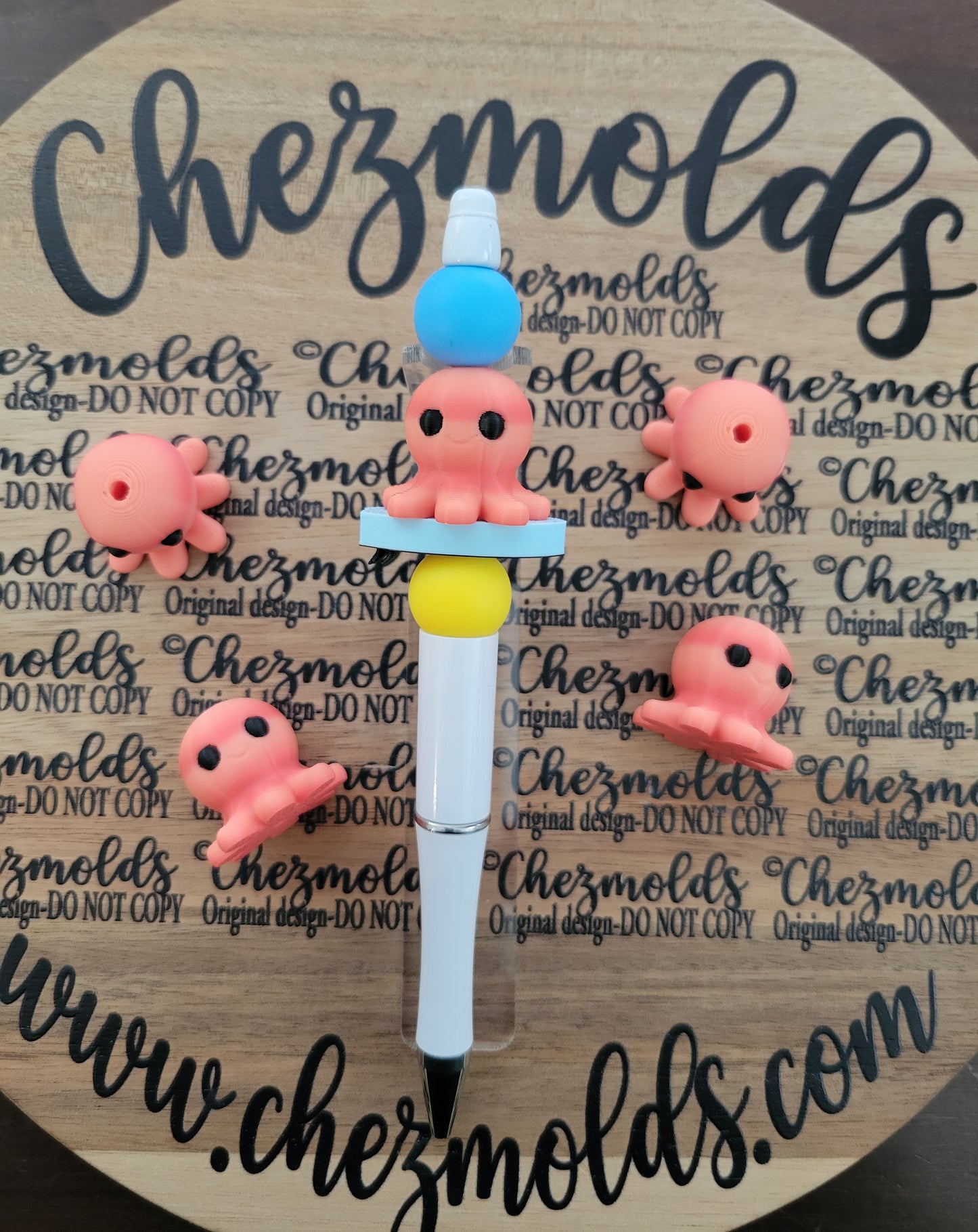 CE 3d printed focal Bead- cutie Octo