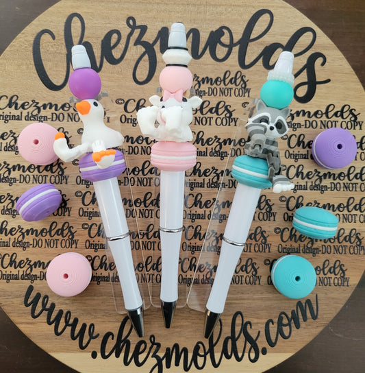 CE 3d printed focal Bead-3D Macaroon