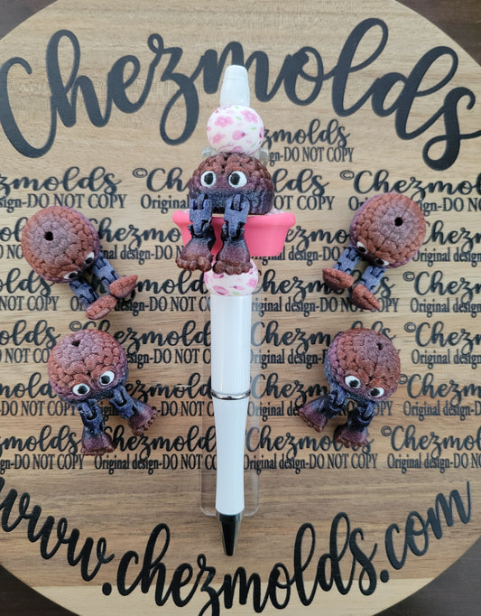 CE 3d printed focal bead-"Lost my mind" kicker ( flexy feet )