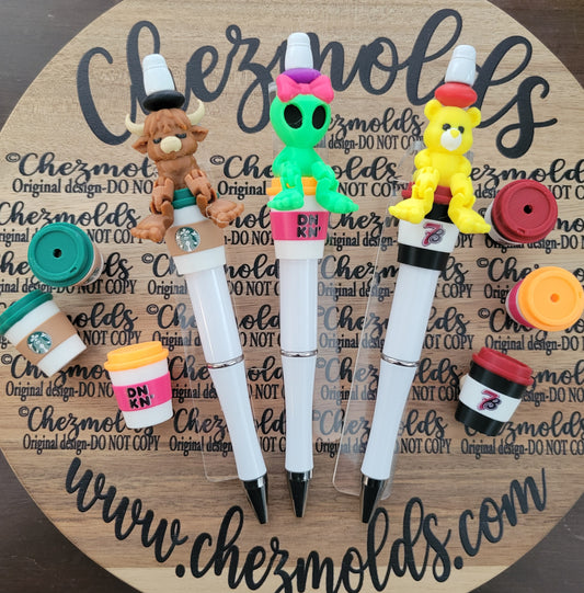 CE 3d printed focal Bead-3D Coffee cups