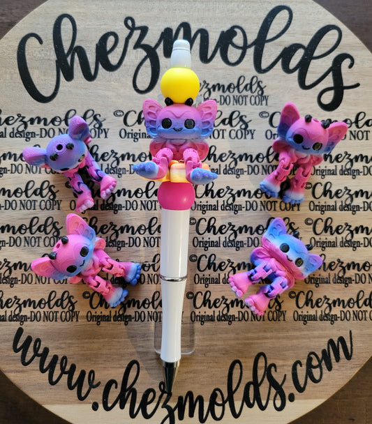 CE 3d printed focal bead-Cutie butterfly kicker ( flexy feet )