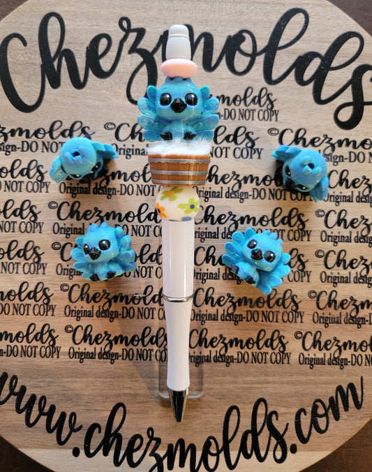 CE 3d printed focal Bead-cutie 3d Peacock NONK