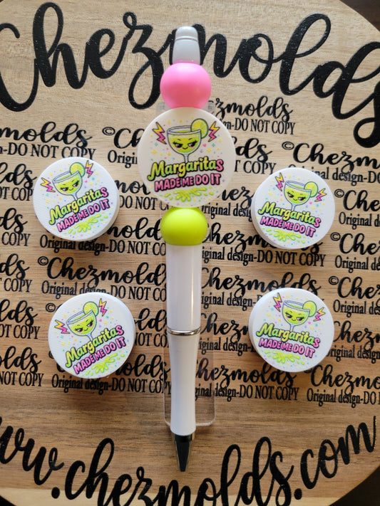 CE 3d printed focal Bead-Margaritas made me do it- CG exclusive design