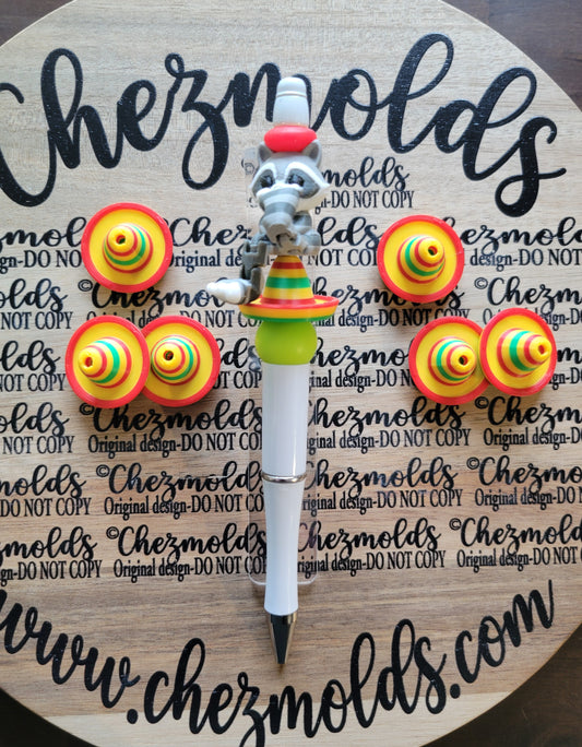 CE 3d printed focal Bead-sombrero