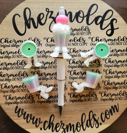 CE 3d printed focal bead-LE Rainbow shot kicker ( flexy feet )