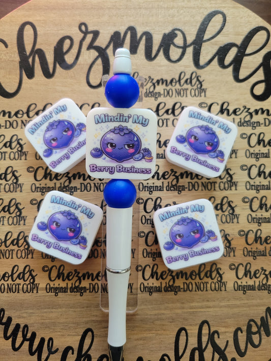 CE 3d printed focal Bead-Mindin my berry biz- CG exclusive design