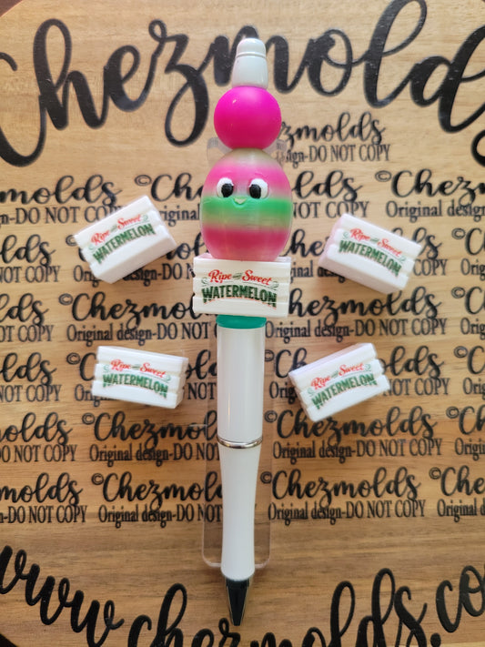 CE 3d printed focal Bead-Watermelon crate