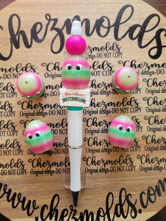 CE 3d printed focal Bead-Happy Watermelon NONK