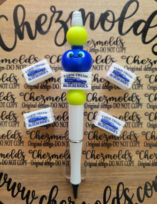 CE 3d printed focal Bead-Blueberry crate