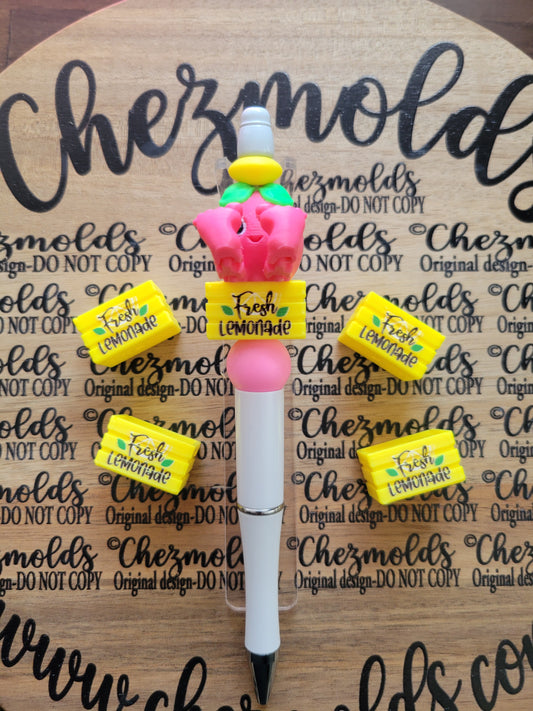 CE 3d printed focal Bead-Fresh Lemonade crate