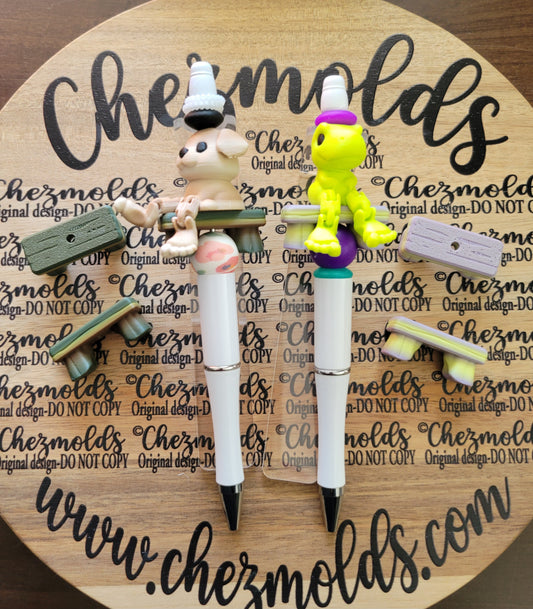 CE 3d printed focal Bead -wood bench