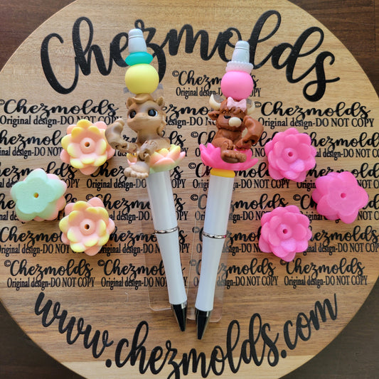 CE 3d printed focal Bead -succulent flower seat