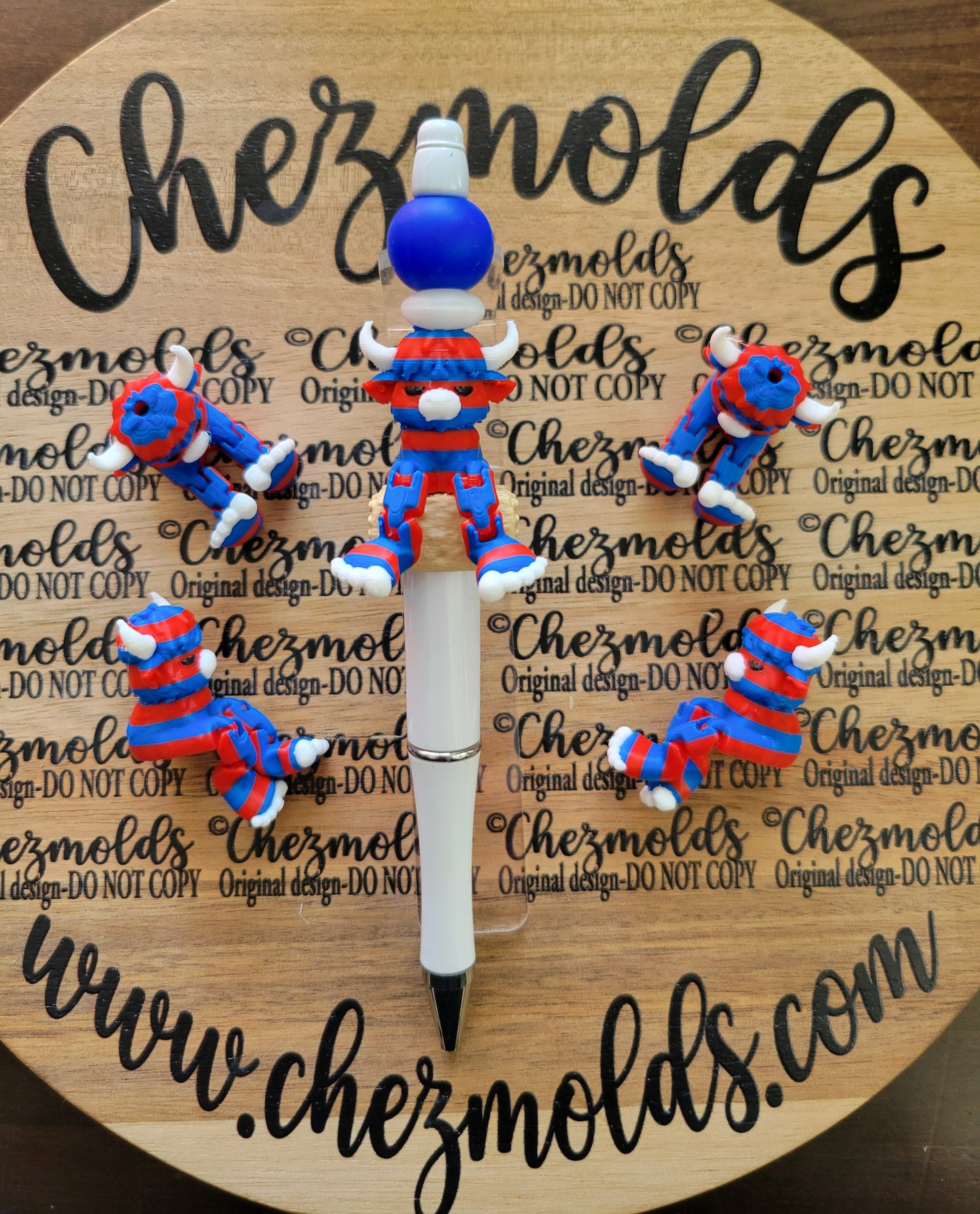 CE 3d printed focal bead-LE- America highland kicker ( flexy feet )