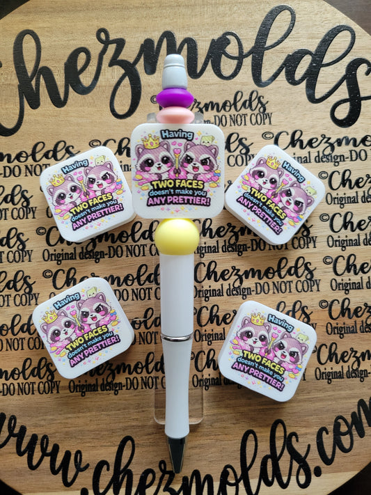 CE 3d printed focal Bead-having two faces doesnt make you any prettier- CG exclusive design