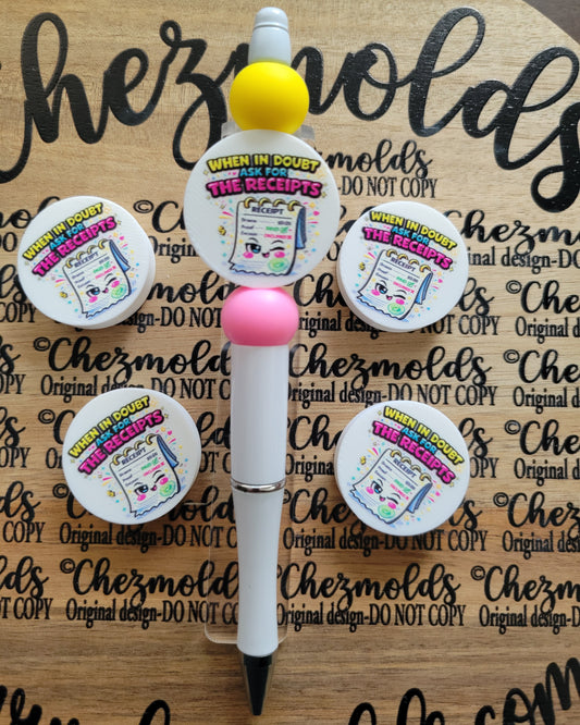 CE 3d printed focal Bead-When in doubt ask for the receipts- CG exclusive design