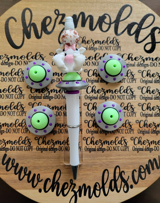 CE 3d printed focal Bead-UFO - glowing top