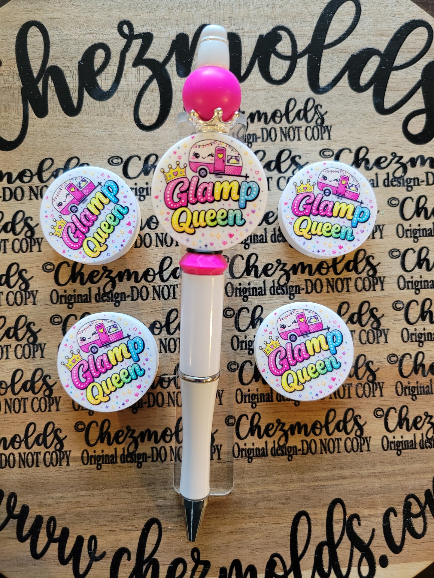 CE 3d printed focal Bead-Glamp Queen- CG exclusive design
