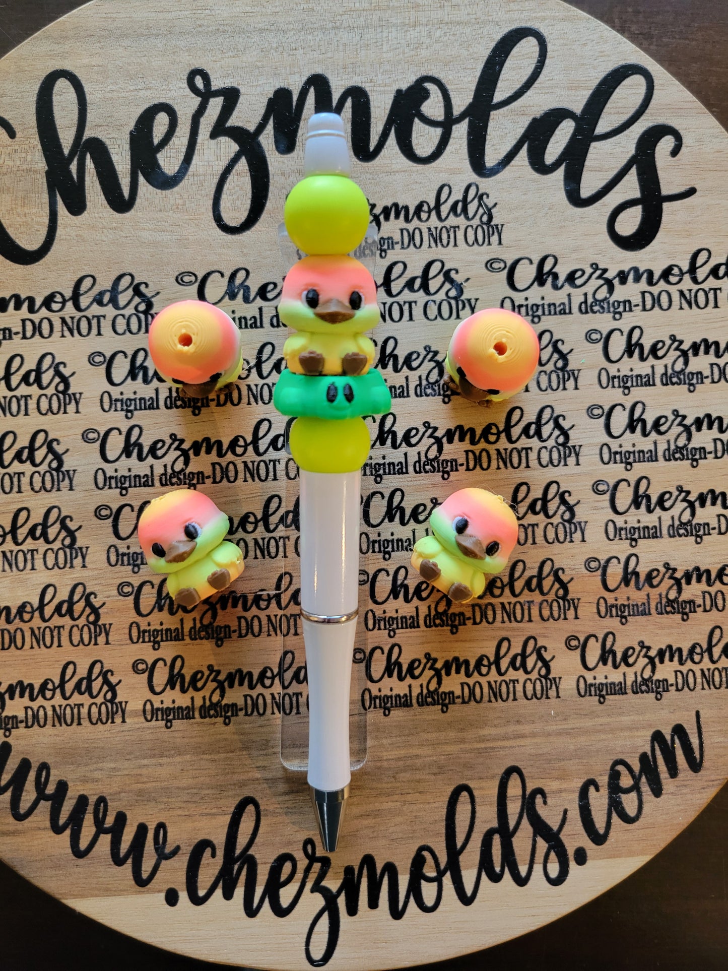 CE 3d printed focal Bead-3d ducky NONK