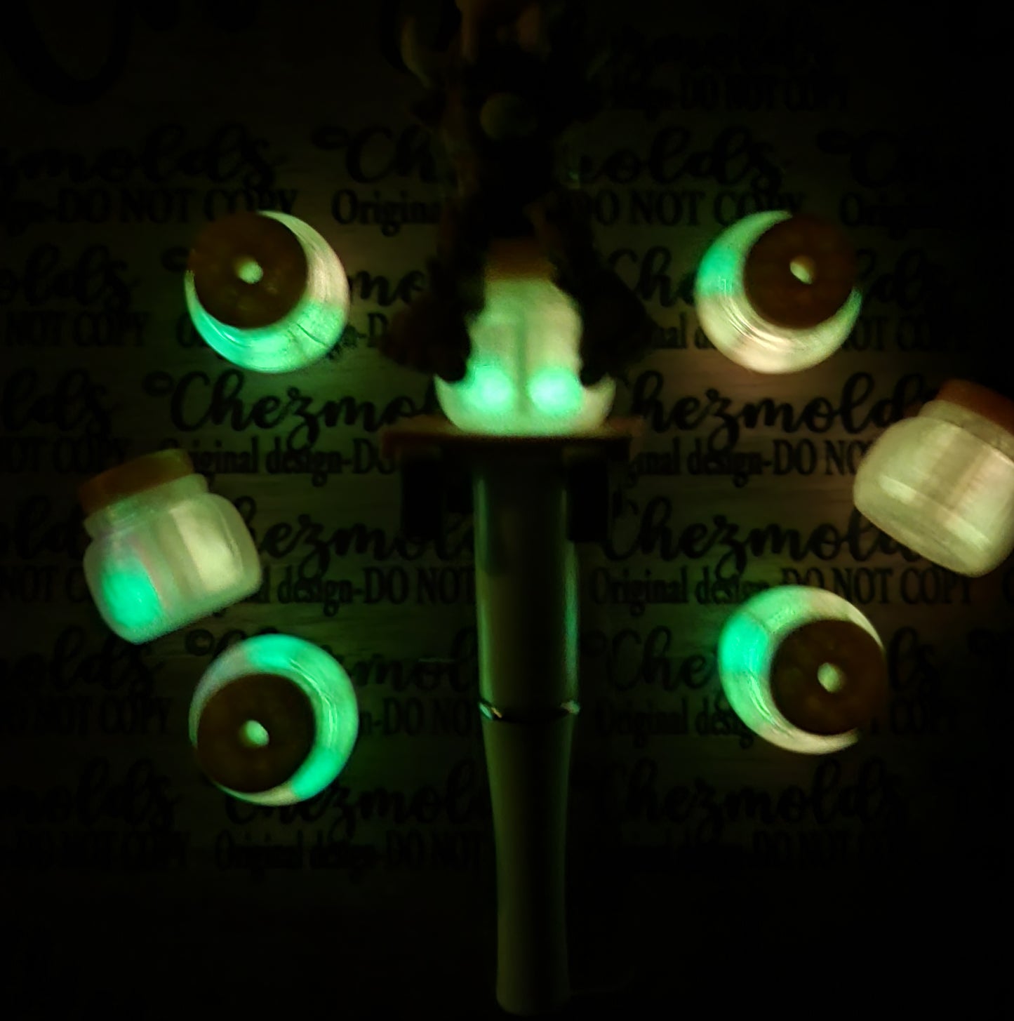 CE 3d printed focal Bead-3d glowing firefly jar shaker