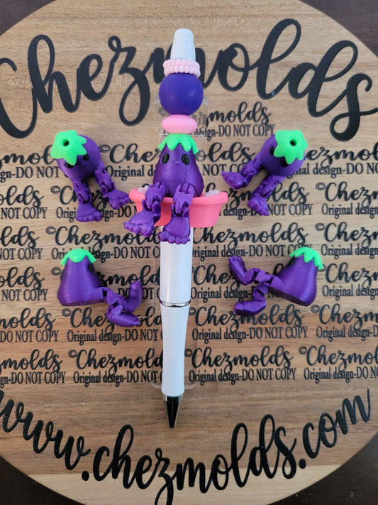 CE 3d printed focal Bead-eggyplant kicker ( flexy feet )