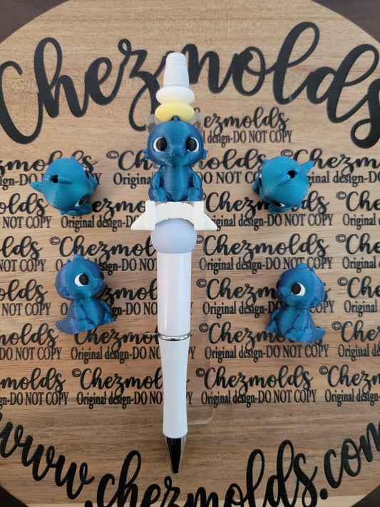 CE 3d printed focal Bead-3d baby Nessy NONK