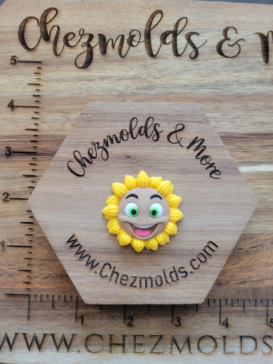 3d printed 3D flatback-happy sunshine