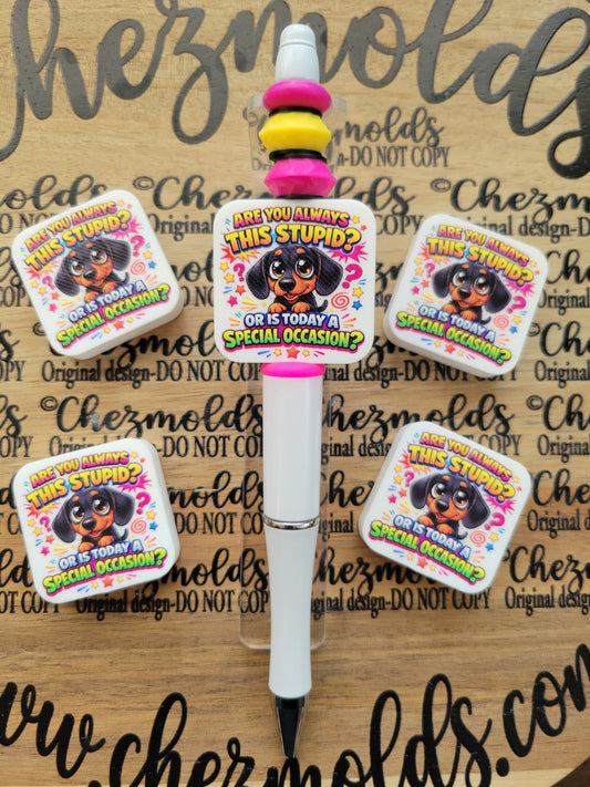 CE 3d printed focal Bead-Are you always this stupid?- CG Exclusive design