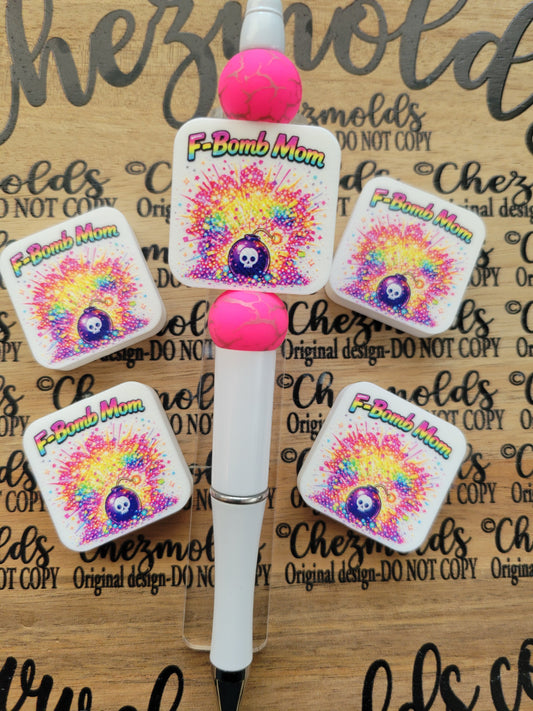 CE 3d printed focal Bead-F bomb mom- CG Exclusive design