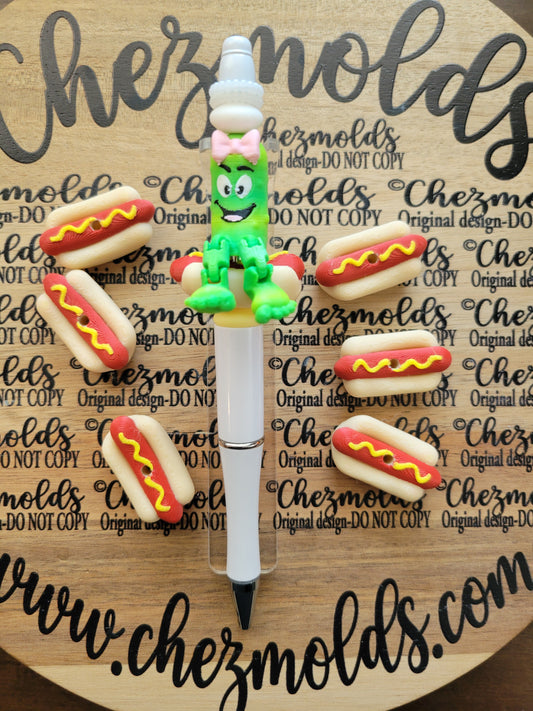 CE 3d printed focal Bead-hot dog