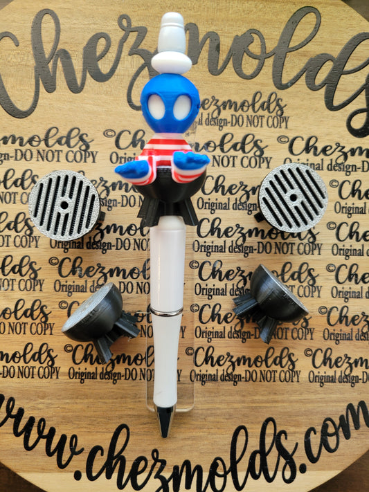 CE 3d printed focal Bead-BBQ