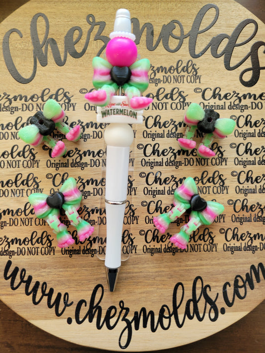 CE 3d printed focal bead-Watermelon bow kicker ( flexy feet )