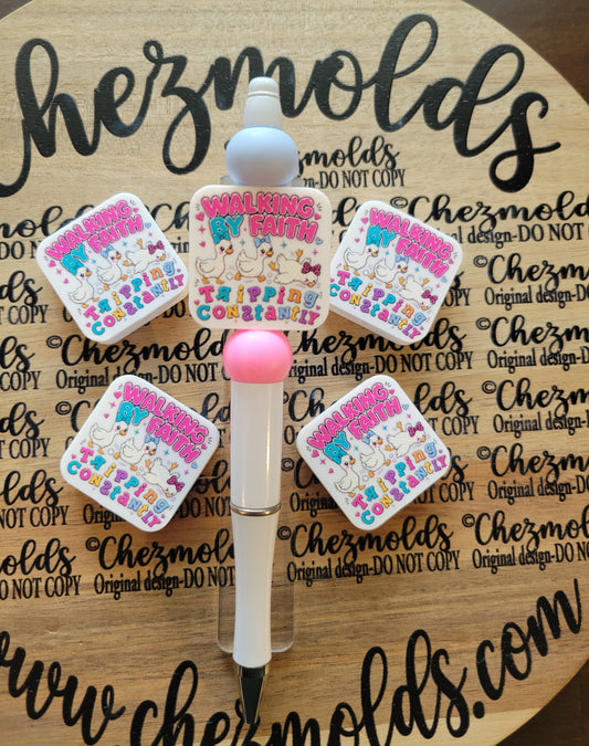 CE 3d printed focal Bead-walking by faith- tripping constantly - CG Exclusive design