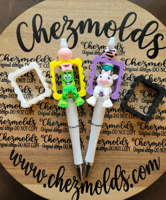 CE 3d printed focal Bead -Square frame