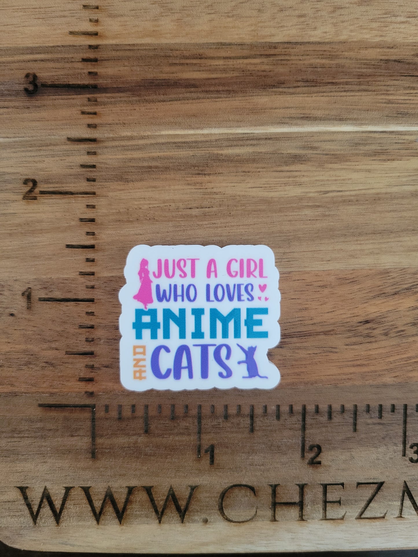 uv printed acrylic flatback- love anime and cats