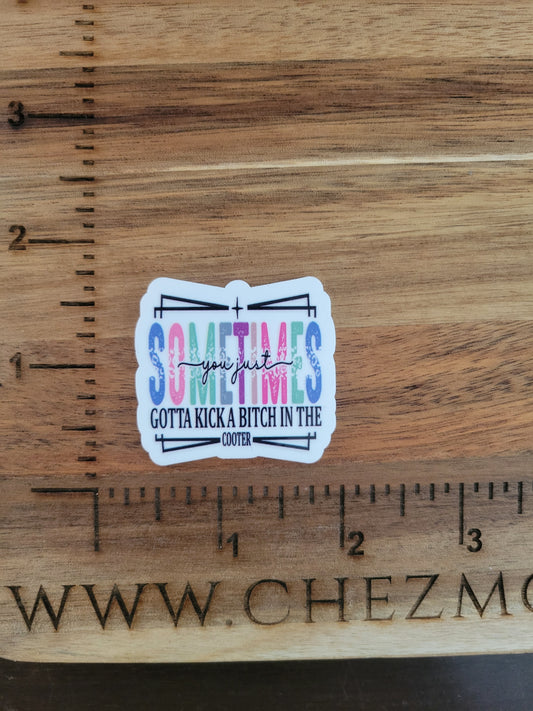 uv printed acrylic flatback- sometimes you gotta kick
