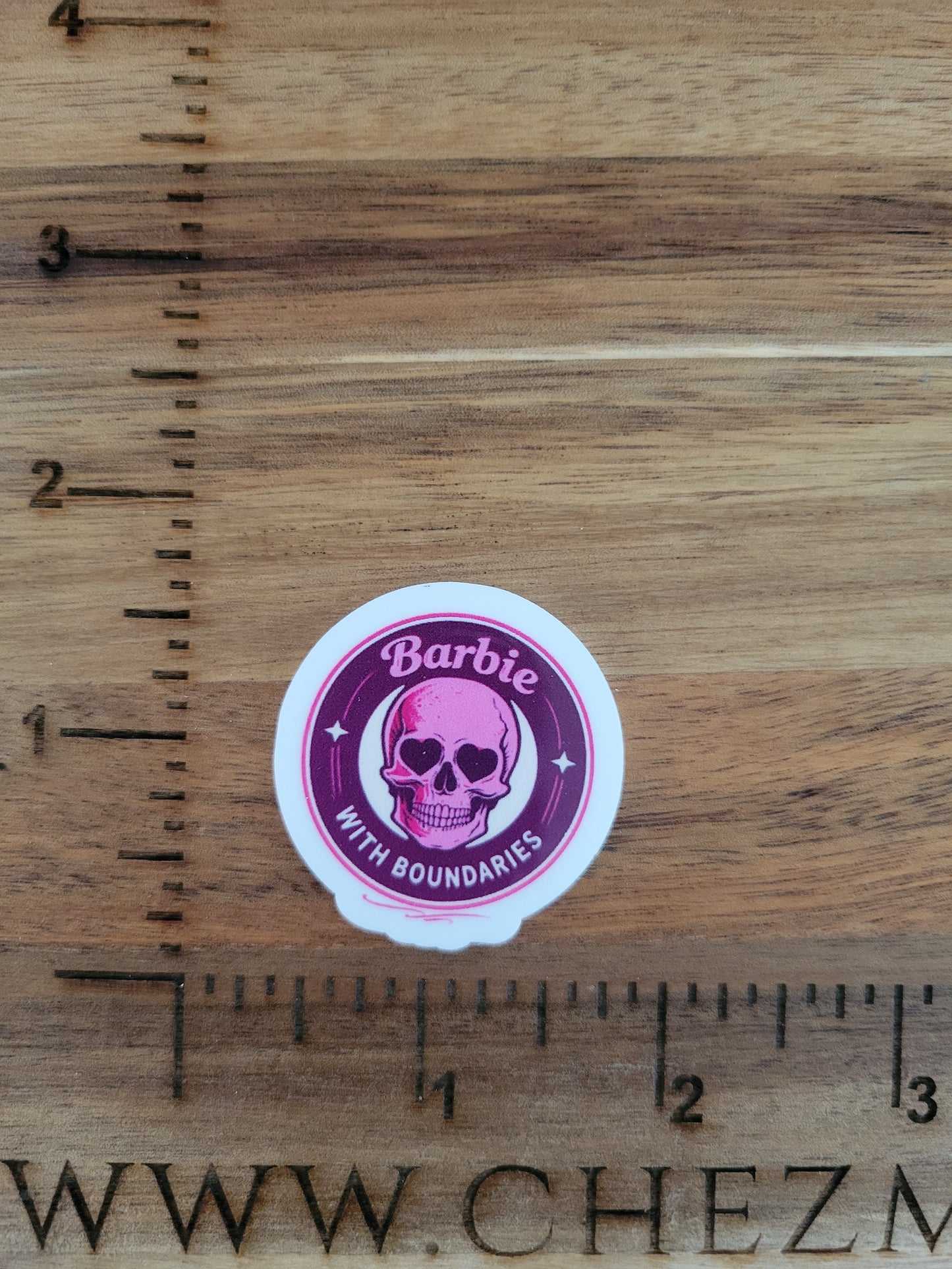 uv printed acrylic flatback-barbie with boundaries