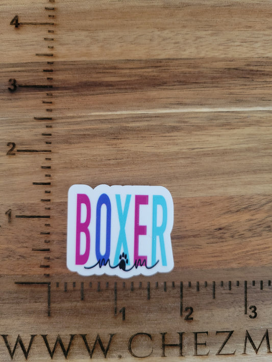 uv printed acrylic flatback-boxer mom