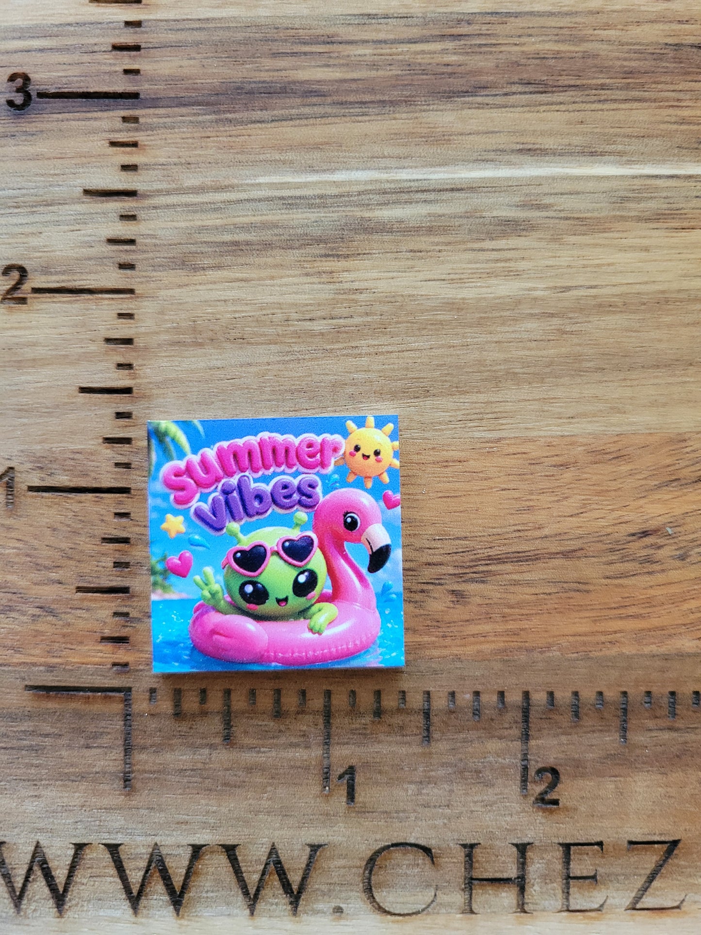 uv printed acrylic flatback-summer vibes