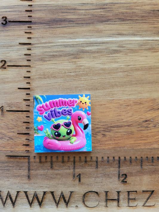 uv printed acrylic flatback-summer vibes