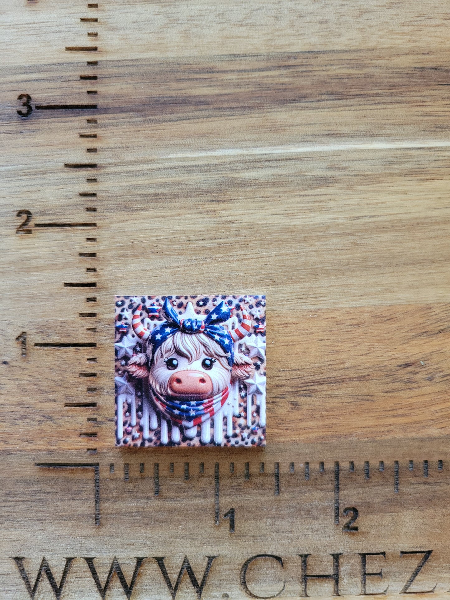 uv printed acrylic flatback-4th cow
